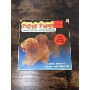 Vintage Peppy Puppy Remote Control Battery Operated Toy W/ Original Box 80s 90s